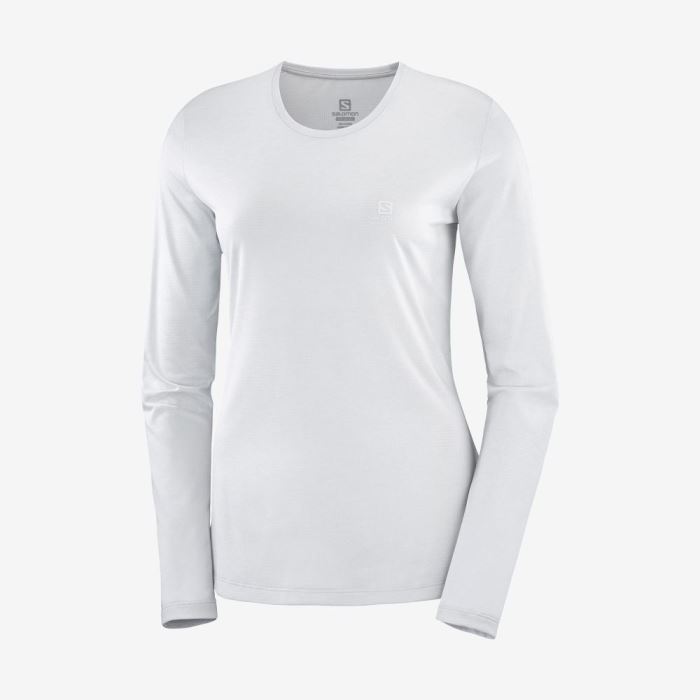 Salomon AGILE T Shirts Dame Hvide | I5CHUXgk