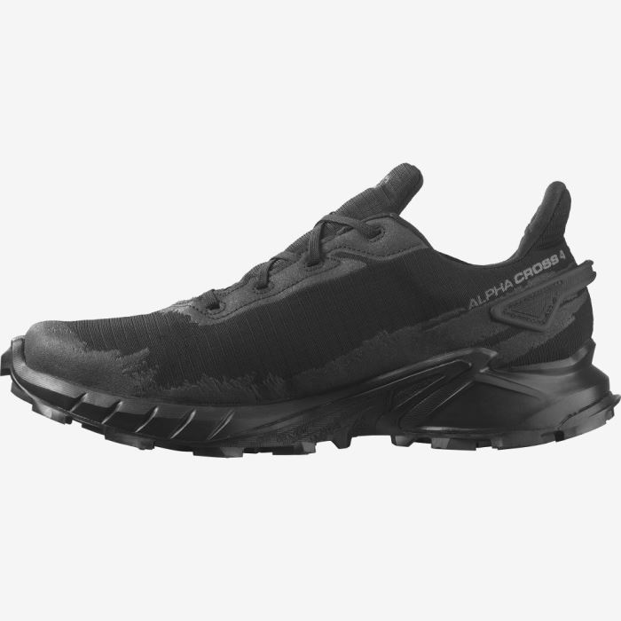 Salomon ALPHACROSS 4 GORE-TEX Trail Løbesko Herre Sort Sort Sort | QFKs4BCK