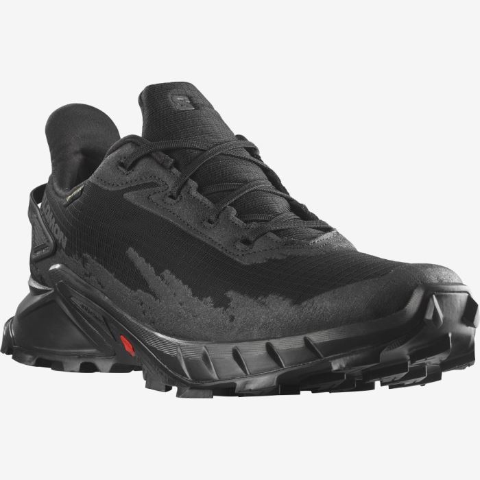 Salomon ALPHACROSS 4 GORE-TEX Trail Løbesko Herre Sort Sort Sort | QFKs4BCK