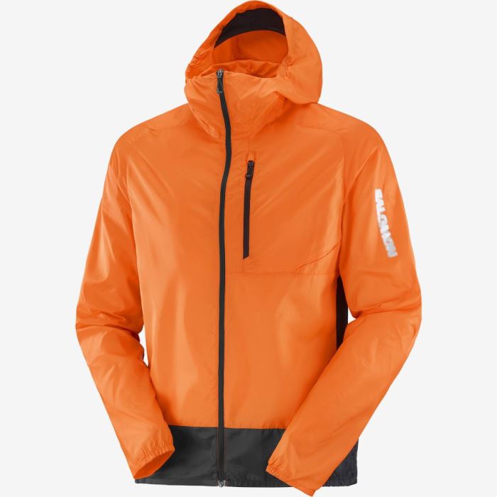 Salomon BONATTI CROSS WIND Jakke Herre Orange Sort | A1h2U0Xv