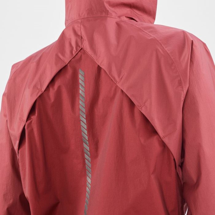 Salomon BONATTI WATERPROOF Jakke Dame Rød Mørkerød Abrikos | FdHV092a