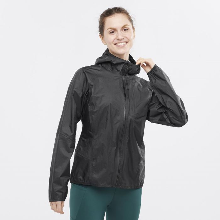 Salomon BONATTI WATERPROOF Jakke Dame Sort | AcNxzlyk