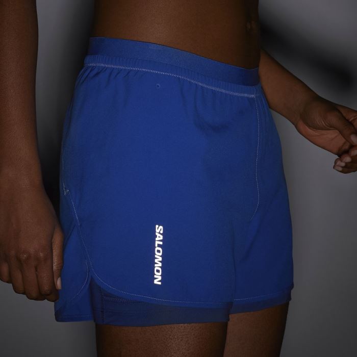 Salomon CROSS 2IN1 Shorts Dame Blå | NGnmPPK2