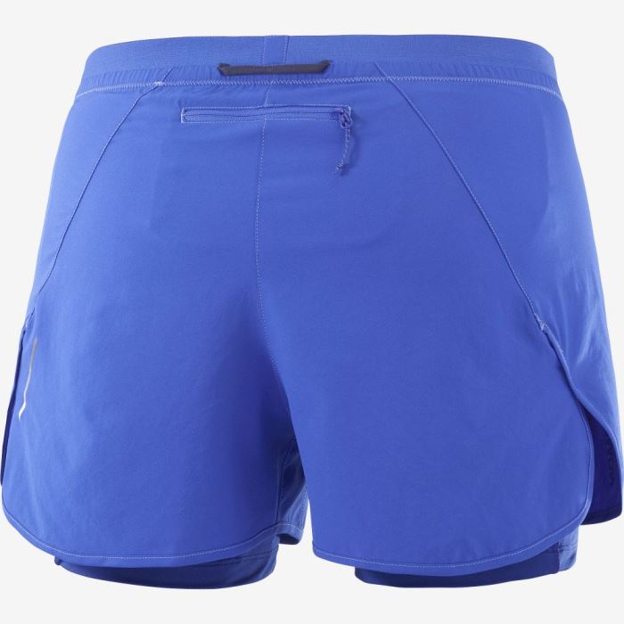 Salomon CROSS 2IN1 Shorts Dame Blå | NGnmPPK2