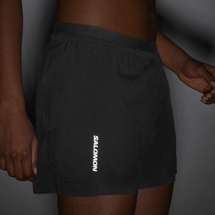 Salomon CROSS 2IN1 Shorts Dame Sort | lzXQ1u6X