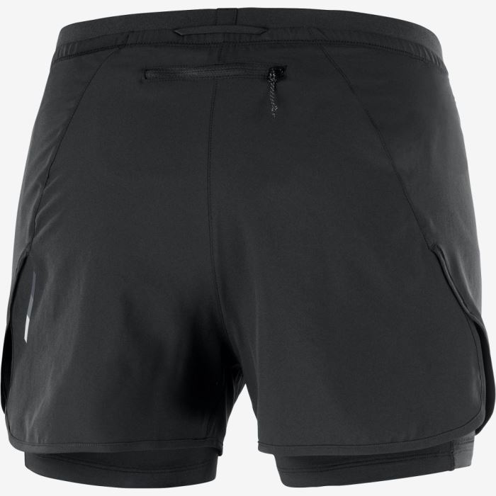 Salomon CROSS 2IN1 Shorts Dame Sort | lzXQ1u6X