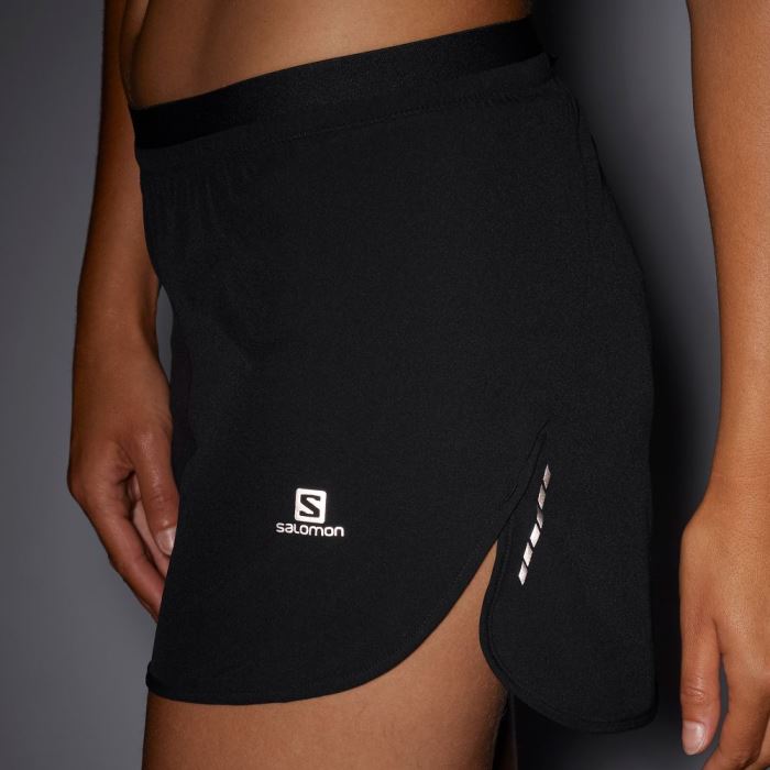 Salomon CROSS 3'' Shorts Dame Sort | lv23KFmk