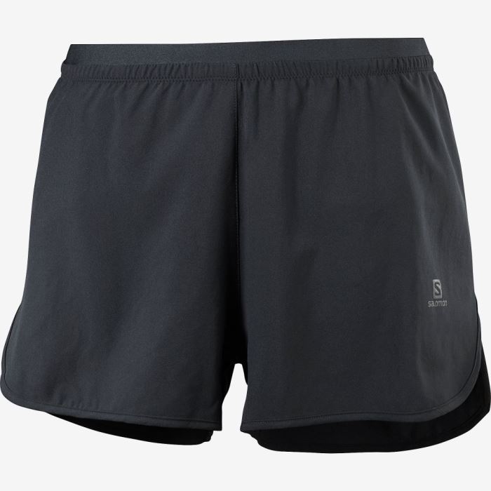 Salomon CROSS 3\'\' Shorts Dame Sort | lv23KFmk