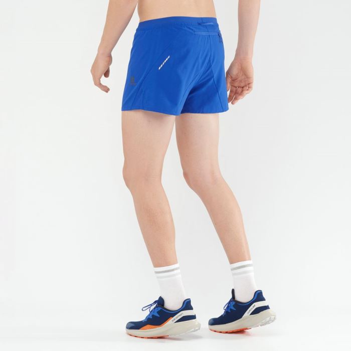 Salomon CROSS 3'' Shorts Herre Blå | 4HC6dze6