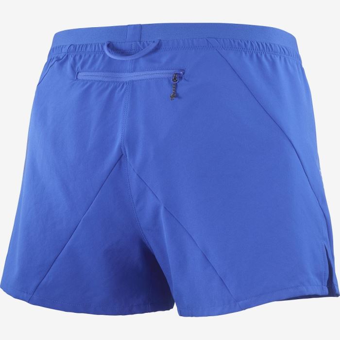 Salomon CROSS 3'' Shorts Herre Blå | 4HC6dze6