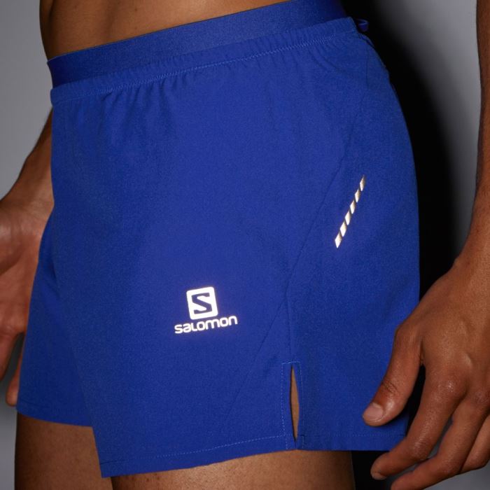 Salomon CROSS 3'' Shorts Herre Blå | 4HC6dze6