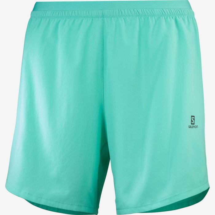 Salomon CROSS 5\'\' Shorts Dame Blå | iwsnc8Zq