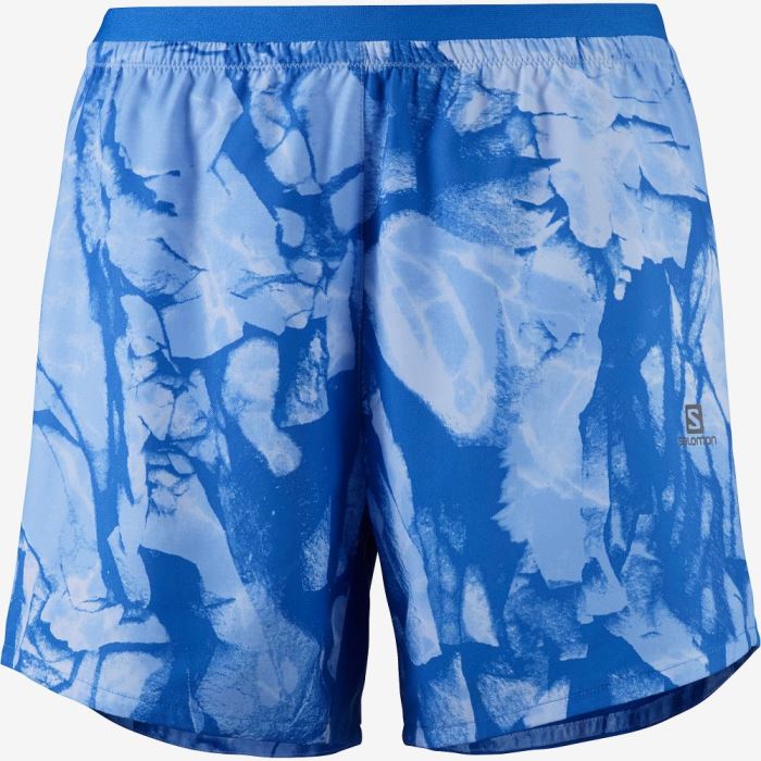 Salomon CROSS 5\'\' Shorts Dame Blå | v2qIrMYl