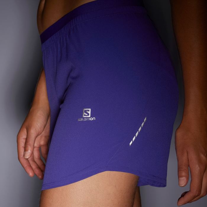 Salomon CROSS 5'' Shorts Dame Dyb Blå | oQHcPzOr