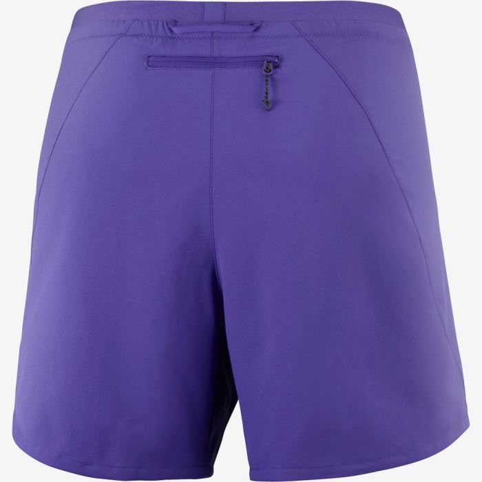 Salomon CROSS 5'' Shorts Dame Dyb Blå | oQHcPzOr