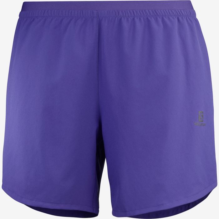 Salomon CROSS 5\'\' Shorts Dame Dyb Blå | oQHcPzOr