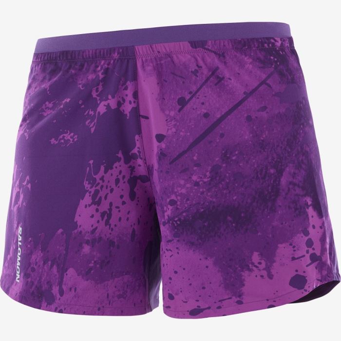 Salomon CROSS 5\'\' Shorts Dame Lilla | RofozKHi