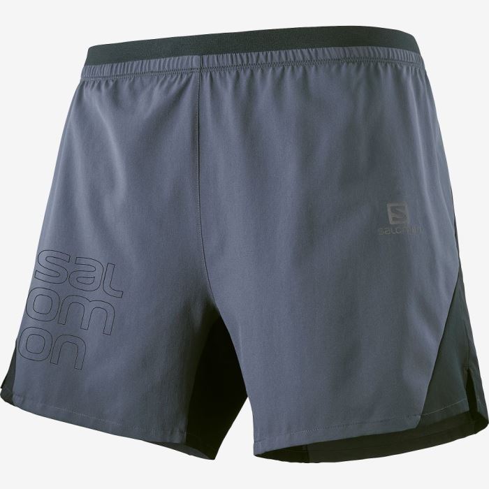 Salomon CROSS 5'' Shorts Herre Sort | 39cs0HzP