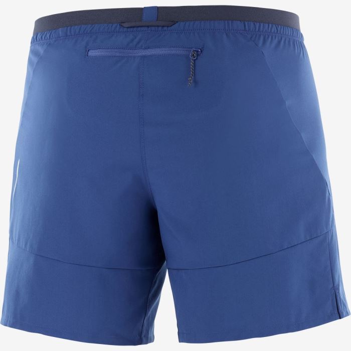 Salomon CROSS 7'' NO LINER Shorts Herre Mørkeblå | KnTLNAYj