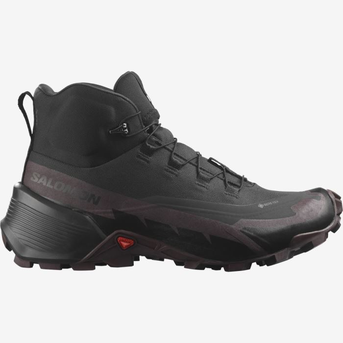 Salomon CROSS HIKE 2 MID GORE-TEX Vandresko Dame Sort Chokolade Lilla Sort | Bted7Qw6