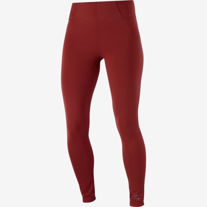 Salomon CROSS MULTI 28\'\' Tights Dame Mørkerød | komncEVS