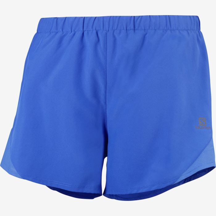 Salomon CROSS REBEL 4\'\' Shorts Dame Blå | G4N9dZd3