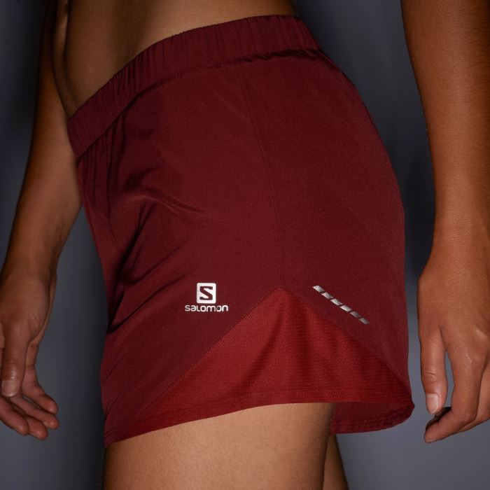 Salomon CROSS REBEL 4'' Shorts Dame Mørkerød | gPhnOh8W