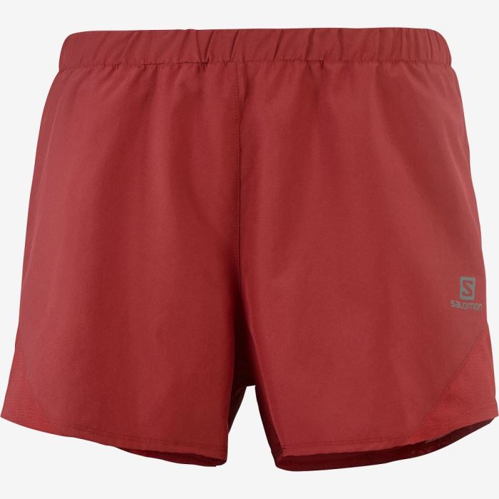 Salomon CROSS REBEL 4\'\' Shorts Dame Mørkerød | gPhnOh8W