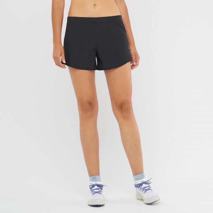 Salomon CROSS REBEL 4'' Shorts Dame Sort | vUSDGNaa