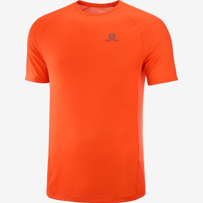 Salomon CROSS REBEL T Shirts Herre Rød | Hd6Y1YcM