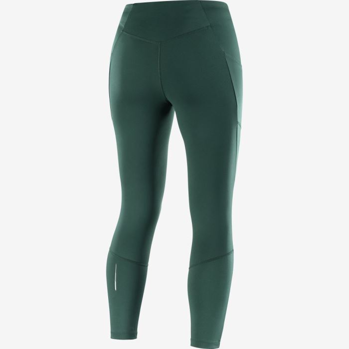 Salomon CROSS RUN 25'' Tights Dame Dyb Grøn | E7sLmZrQ