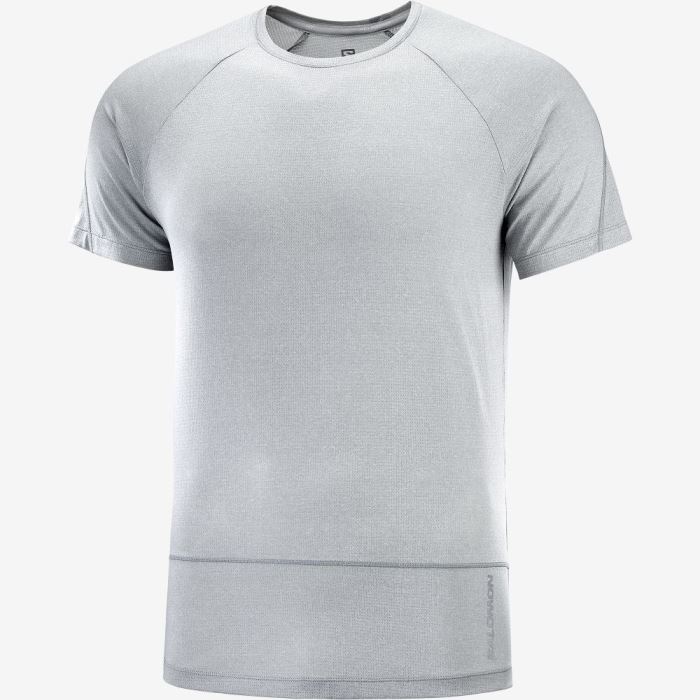 Salomon CROSS RUN T Shirts Herre Alloy / Heather | fTYFbyxQ