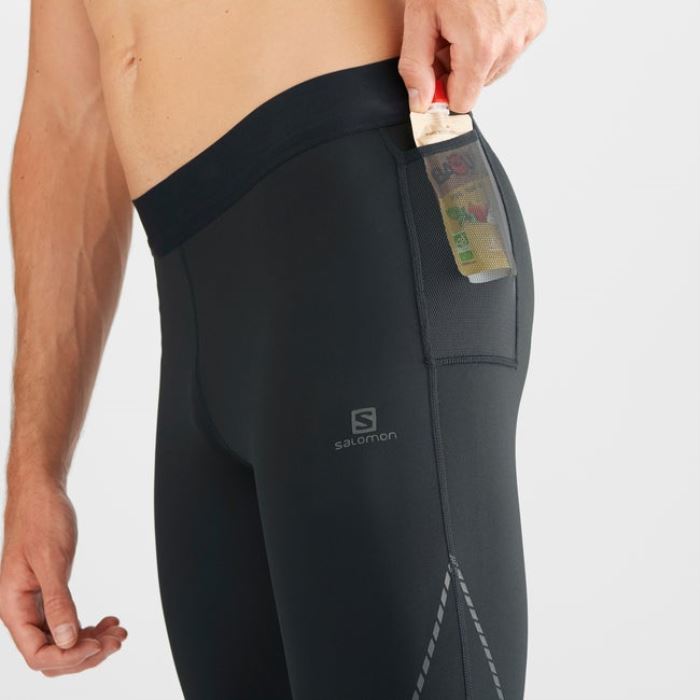 Salomon CROSS RUN Tights Herre Sort | SBBq13ww