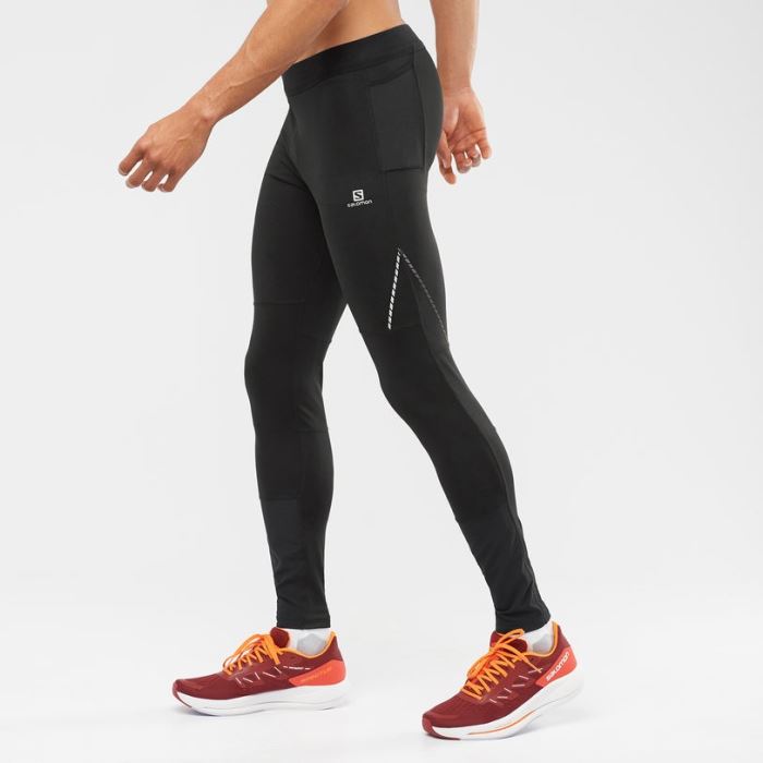 Salomon CROSS RUN Tights Herre Sort | SBBq13ww