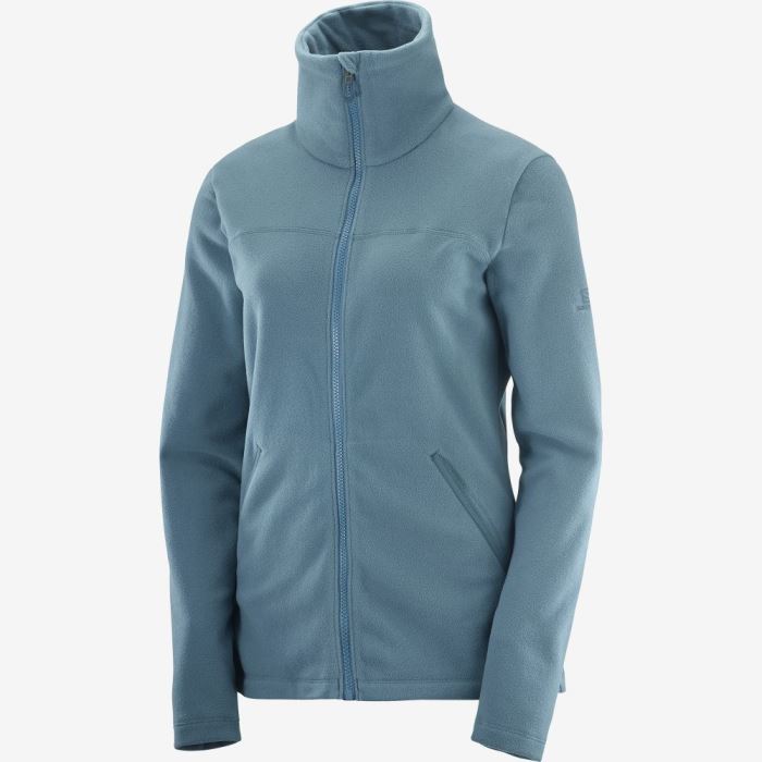 Salomon ESSENTIAL COSY FLEECE Mellemlag Dame Blå | d56M0dQH