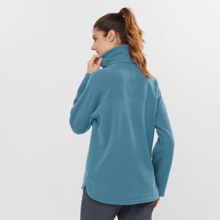 Salomon ESSENTIAL COSY FLEECE Mellemlag Dame Blå | ftu8oVpR