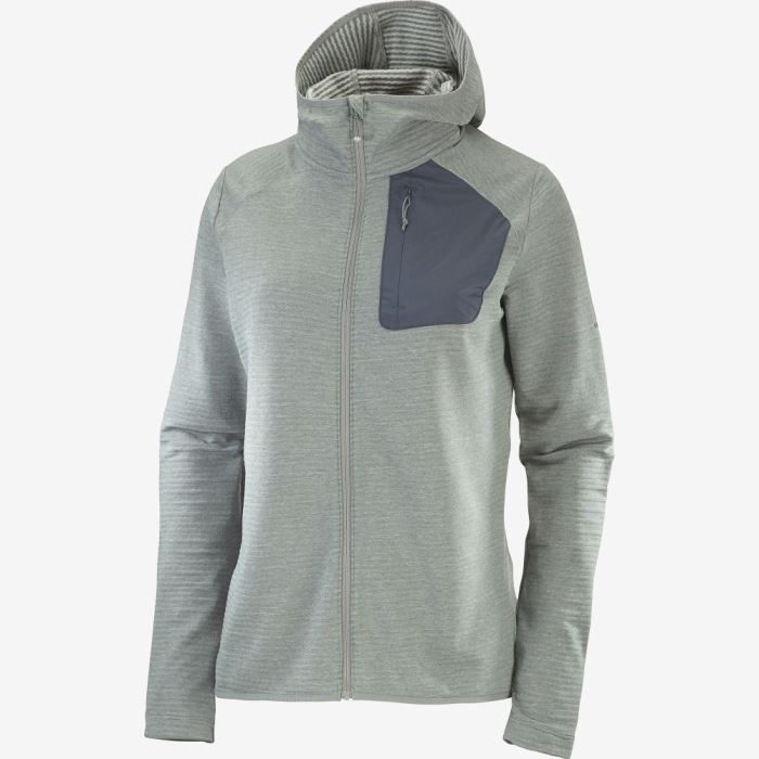 Salomon ESSENTIAL LIGHTWARM HOODED Mellemlag Dame Olivengrøn | IzGStrCa