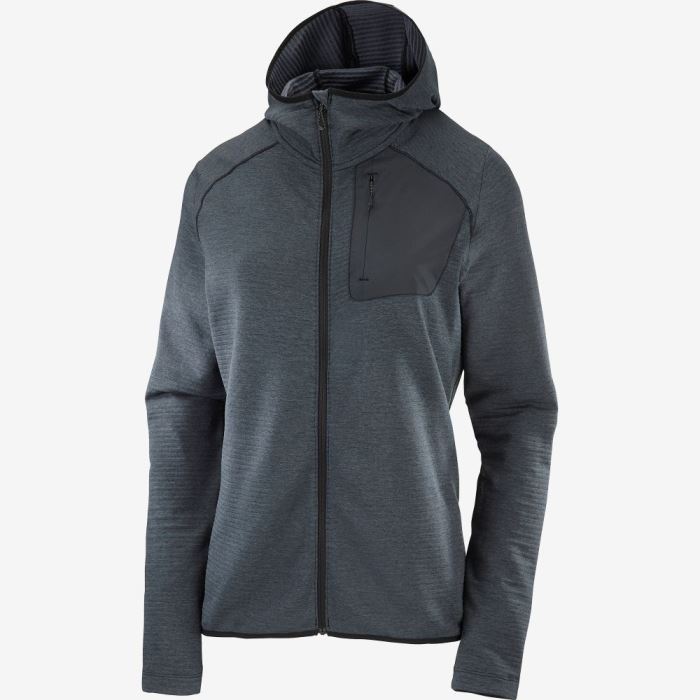 Salomon ESSENTIAL LIGHTWARM HOODED Mellemlag Dame Sort | w65nPiGo