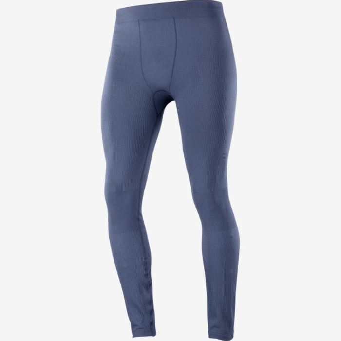 Salomon ESSENTIAL SEAMLESS Tights Herre Indigo | 0UVeULkv