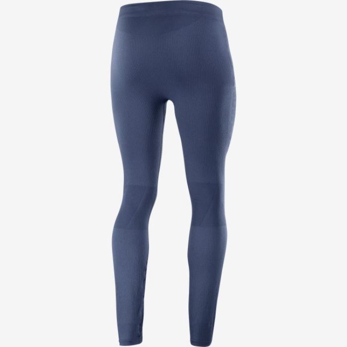 Salomon ESSENTIAL SEAMLESS Tights Herre Indigo | 0UVeULkv