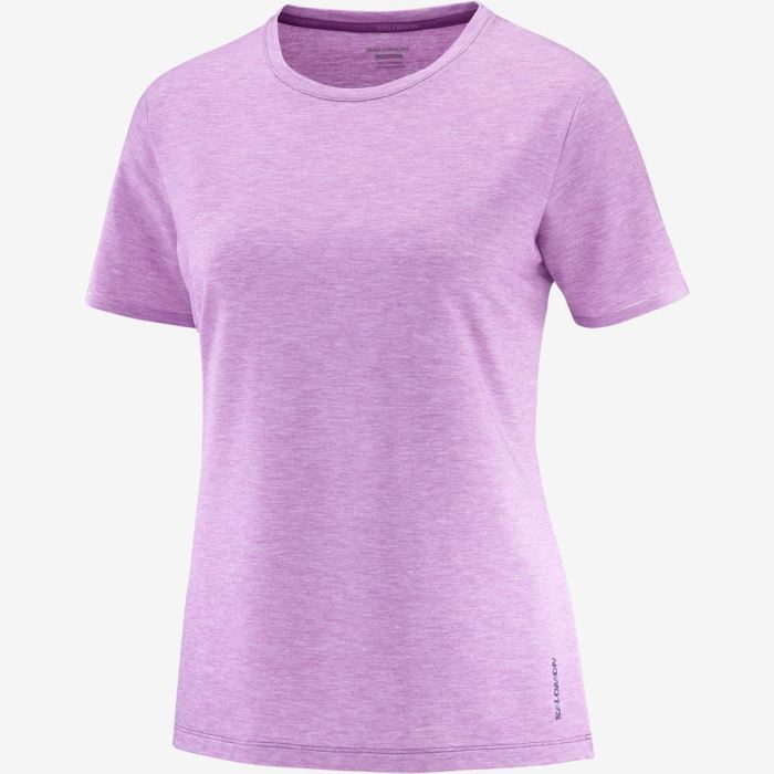 Salomon ESSENTIAL TENCEL T Shirts Dame Lilla | GSG9rBCG