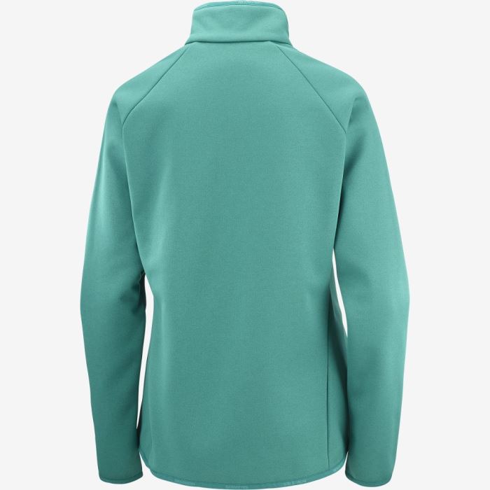 Salomon ESSENTIAL WARM HALF ZIP Mellemlag Dame Pacific | KpSR3OnU