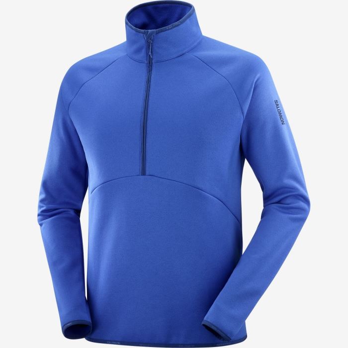 Salomon ESSENTIAL WARM HALF ZIP Mellemlag Herre Blå Mørkeblå | erQyAdJv