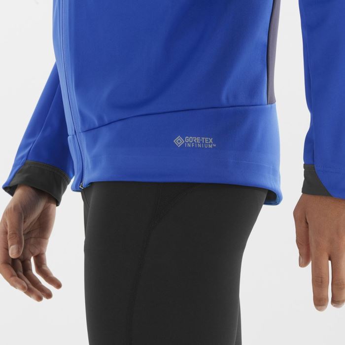 Salomon GORE-TEX INFINIUM™ WINDSTOPPER® PRO Jakke Herre Blå | 3BOTfo4D