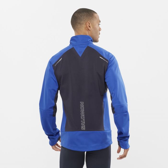 Salomon GORE-TEX INFINIUM™ WINDSTOPPER® PRO Jakke Herre Blå | 3BOTfo4D