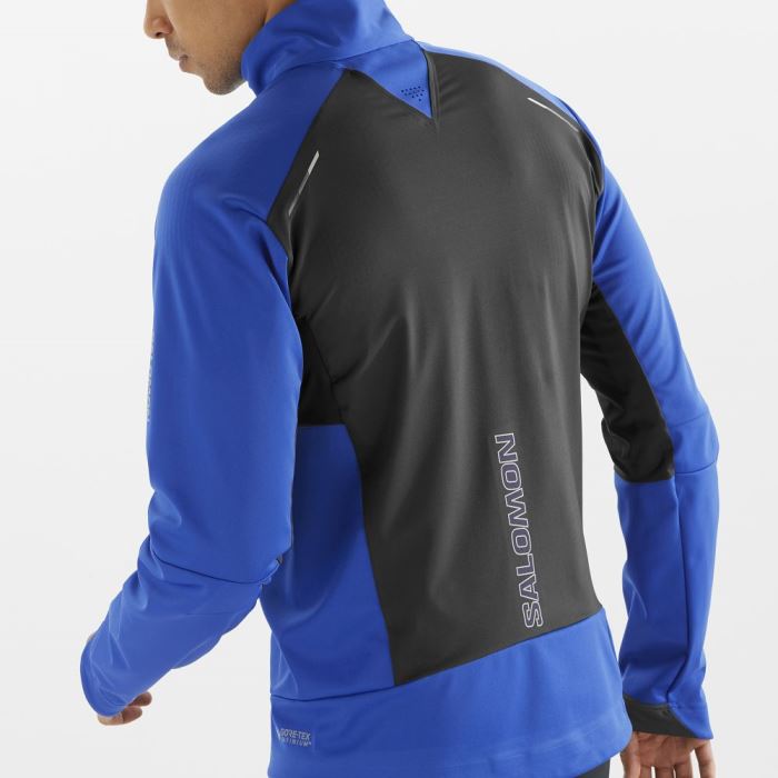 Salomon GORE-TEX INFINIUM™ WINDSTOPPER® PRO Jakke Herre Blå | 3BOTfo4D