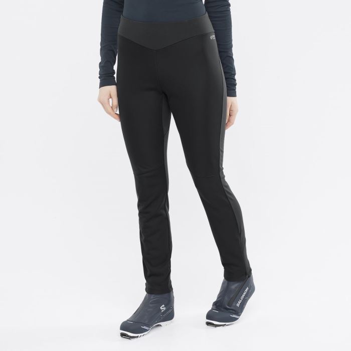 Salomon GORE TEX INFINIUM™ WINDSTOPPER® Tights Dame Sort | JUgdrP4q