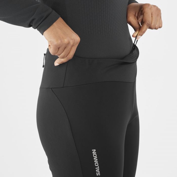 Salomon GORE TEX INFINIUM™ WINDSTOPPER® Tights Dame Sort | JUgdrP4q