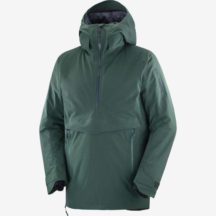 Salomon GRAVITY GORE-TEX ANORAK Jakke Herre Dyb Grøn | VkeHyWjt