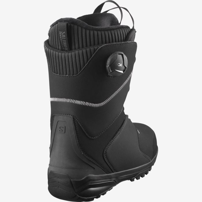 Salomon KIANA DUAL BOA Snowboardstøvler Dame Sort Sort Sølv | BSwyecHR